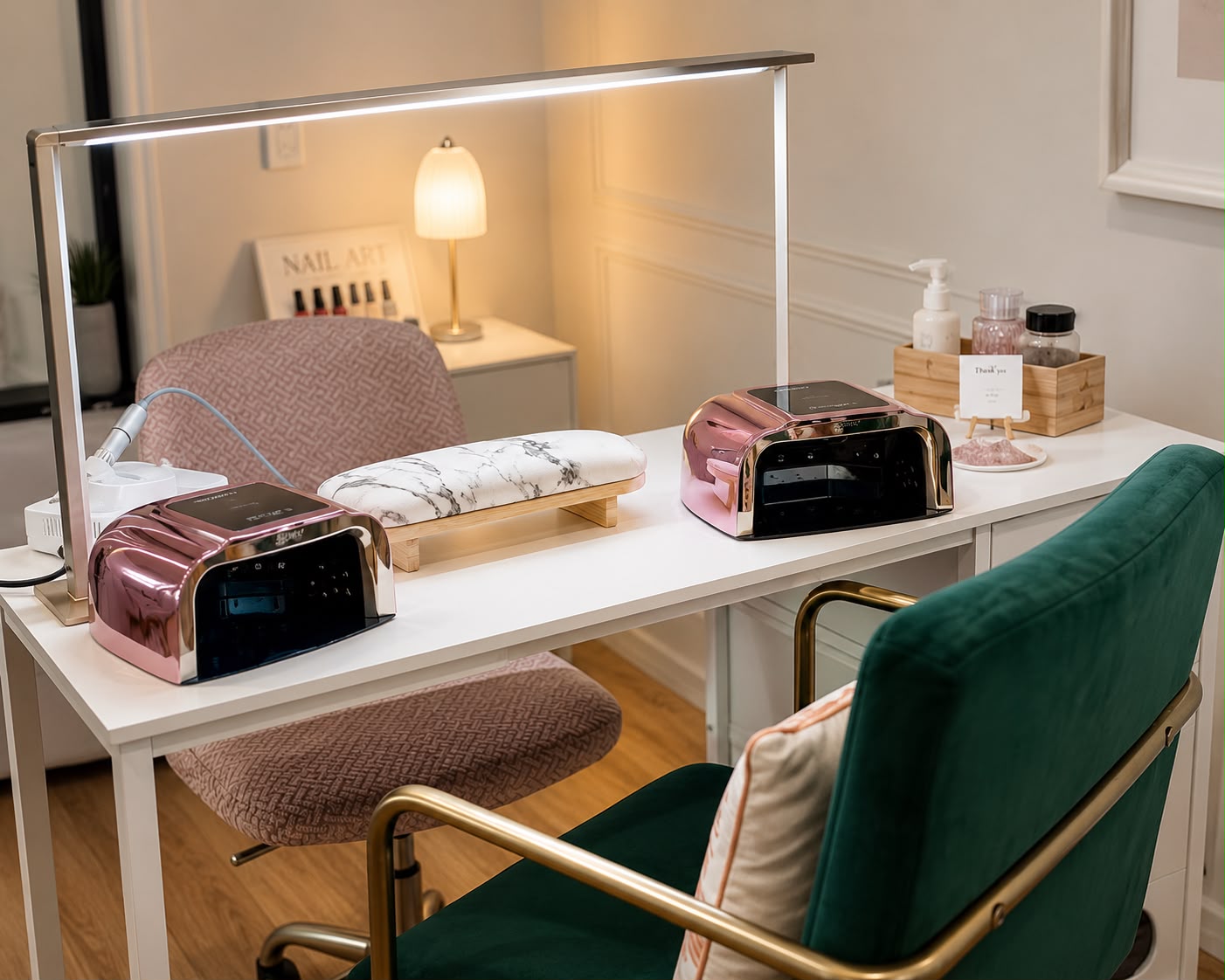 Nail art station at Fabeauty Private Studio